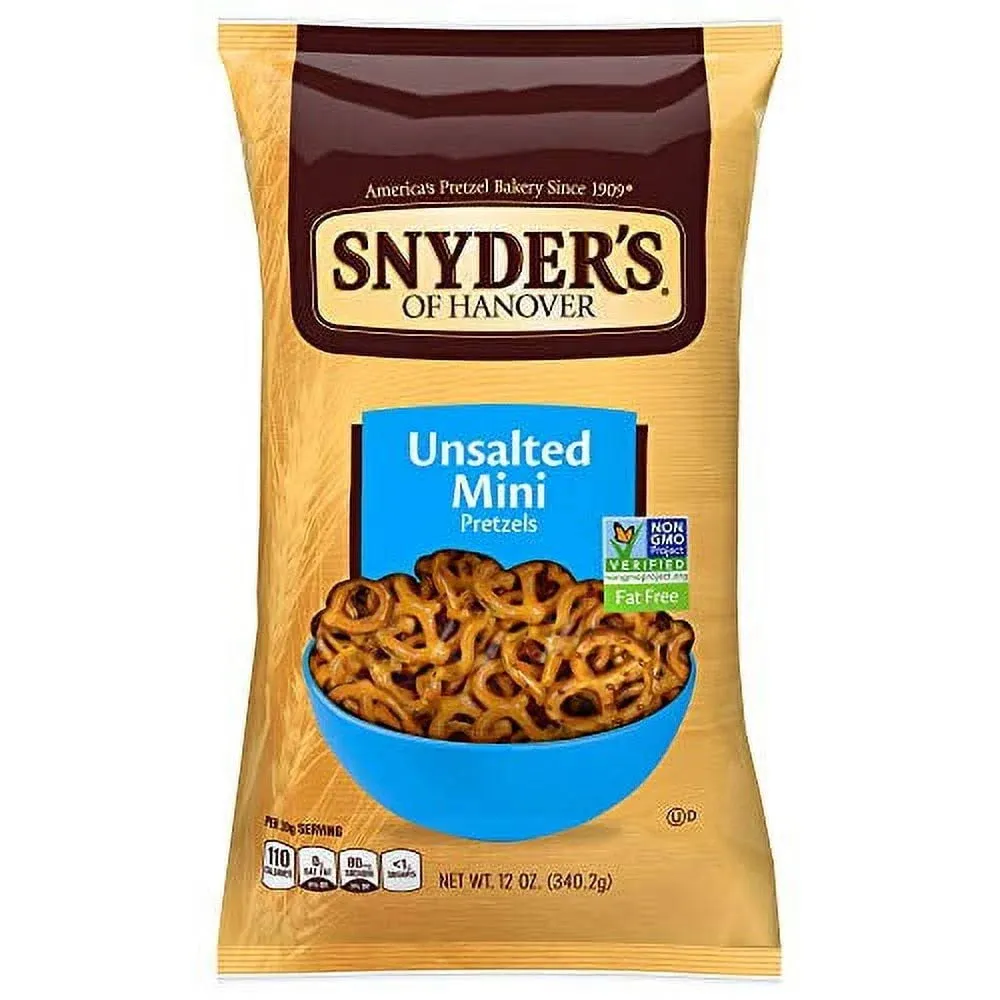 Snyder's of Hanover Mini-Unsalted Pretzel - 12 oz - 2 pk