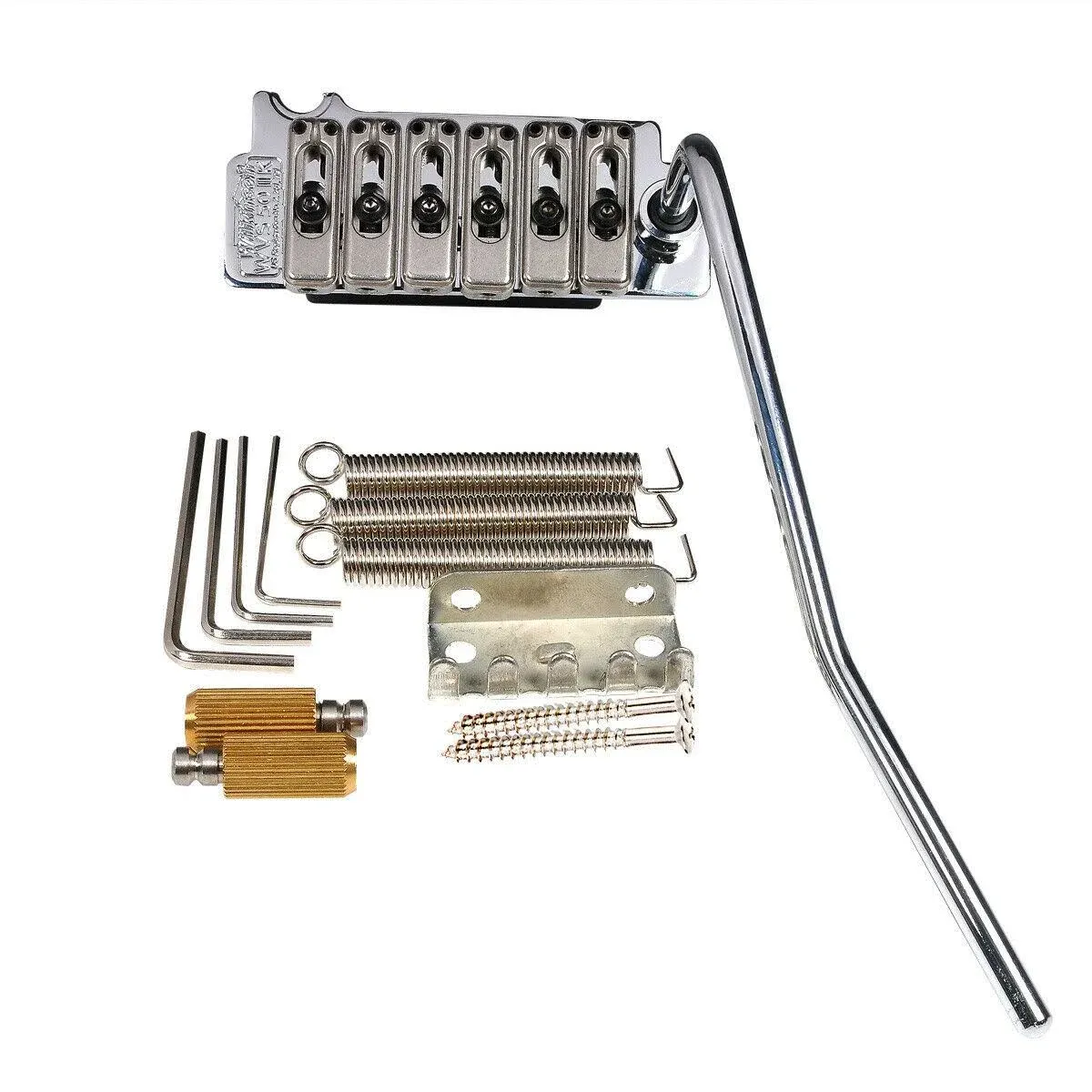 Wilkinson WVS50IIK 52.5mm 2-Point Steel Saddles Guitar Tremolo Bridge with St...