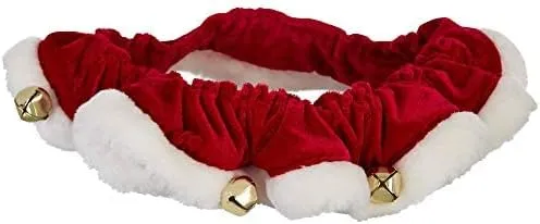 Huxley & Kent Ruff Pet Scrunchy | Santa (Extra-Large) | Festive Christmas/Holiday Neckwear for Dogs/Cats | Fun Stretchable Costume Accessory | Soft Collar with Bells
