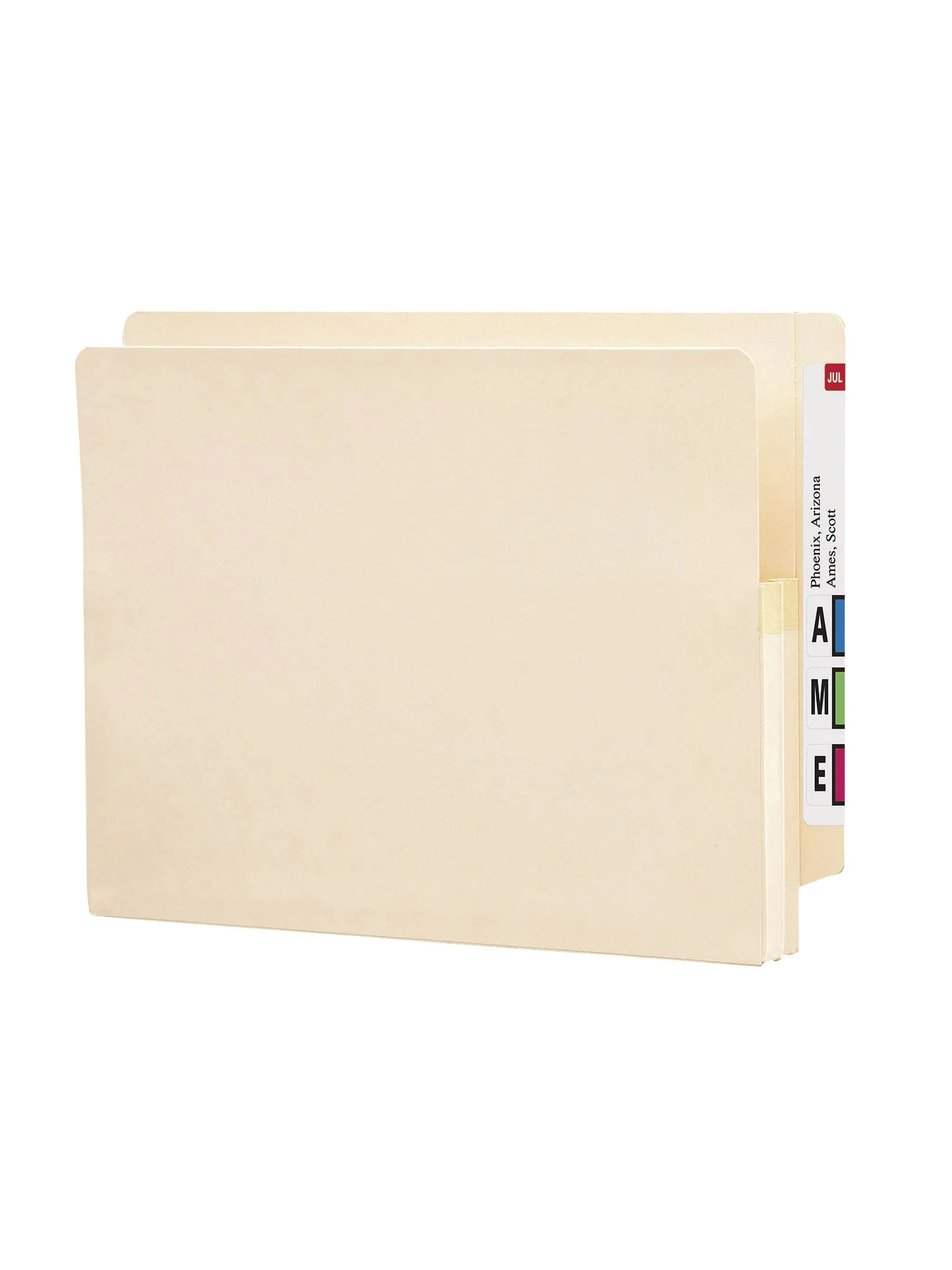 Smead End Tab File Pocket, Reinforced Straight-Cut Tab, 1-3/4" Expansion, Letter Size, Manila, 25 per Box (75114)