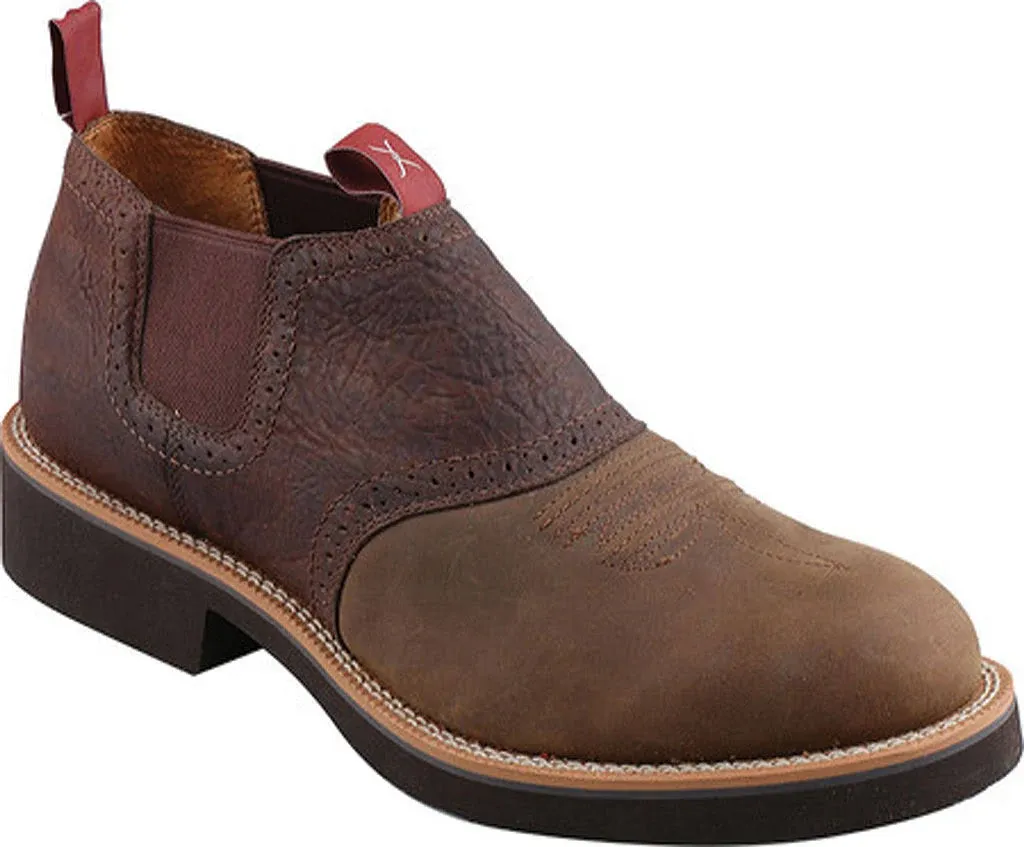 "Twisted X Men's Cow Dogs - Distressed & Oiled Shoulder Casual Shoe"