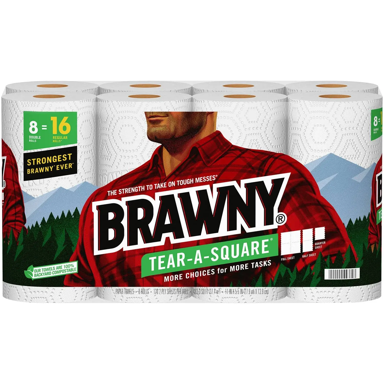 Brawny Tear-A-Square Paper Towels