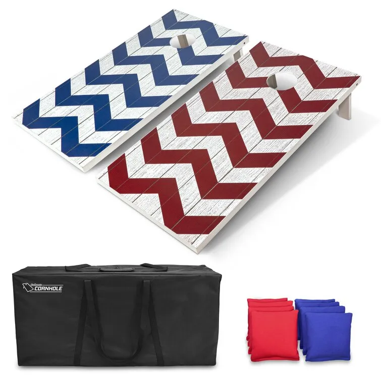 2' x 4' Chevron Cornhole Set with Carrying Case (Set of 2)2' x 4' Chevron Cornhole Set with Carrying Case (Set of 2)