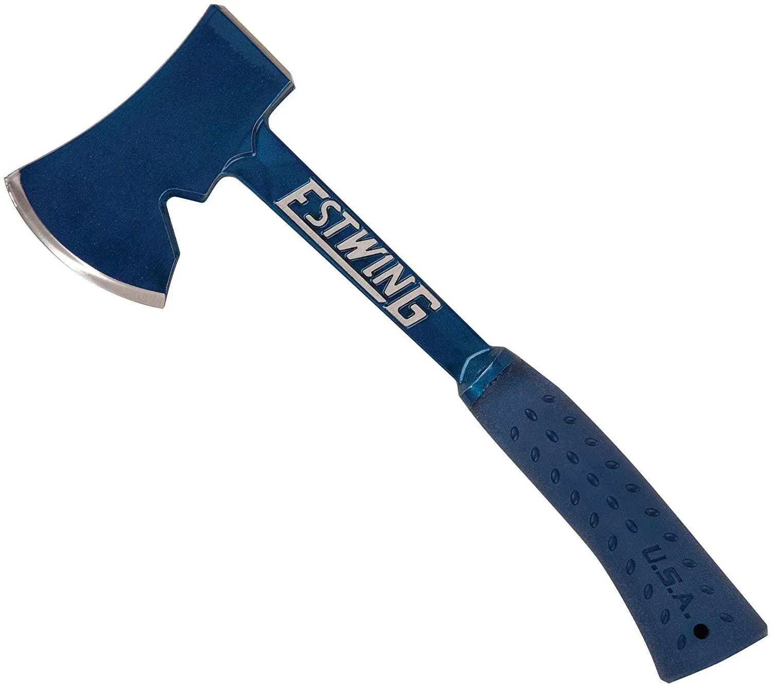 ESTWING Camper's Axe - 14" Hatchet with Forged Steel Construction & Shock Reduction Grip - E6-25A