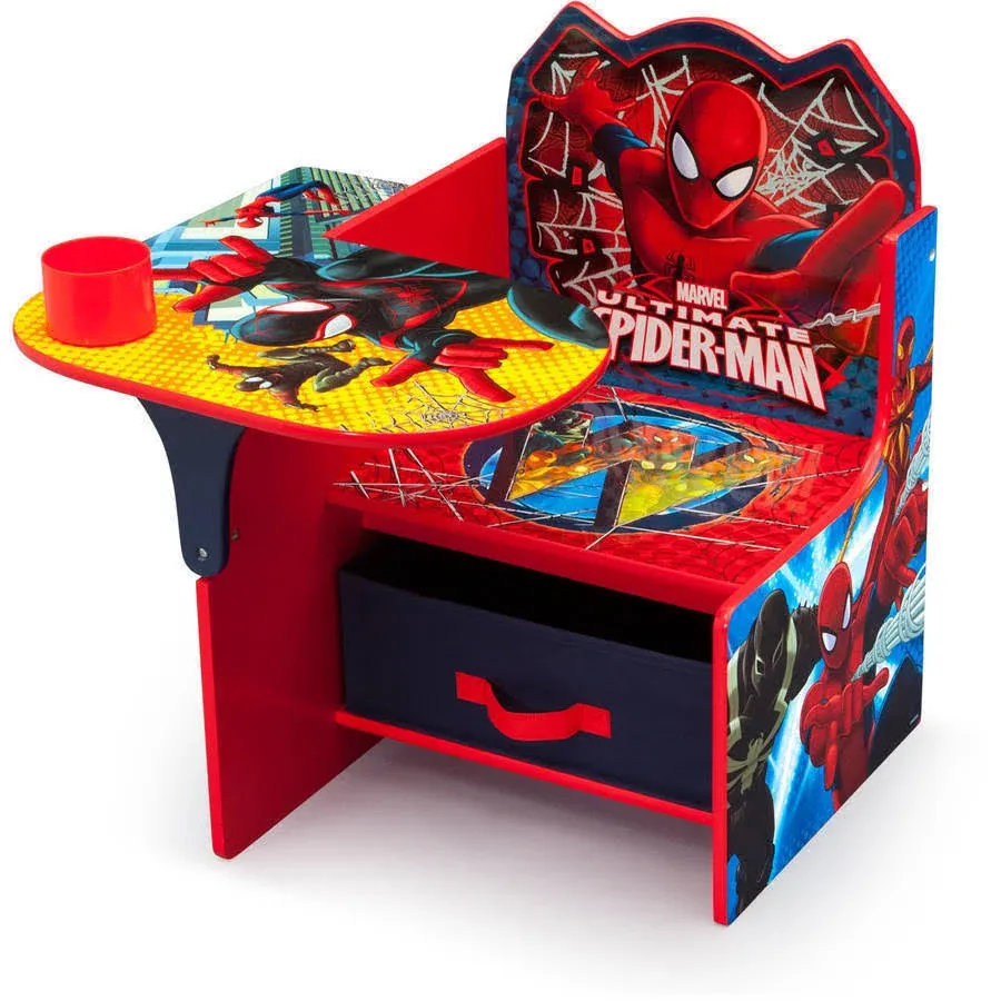 Delta Children Spider-Man Chair Desk with Storage Bin