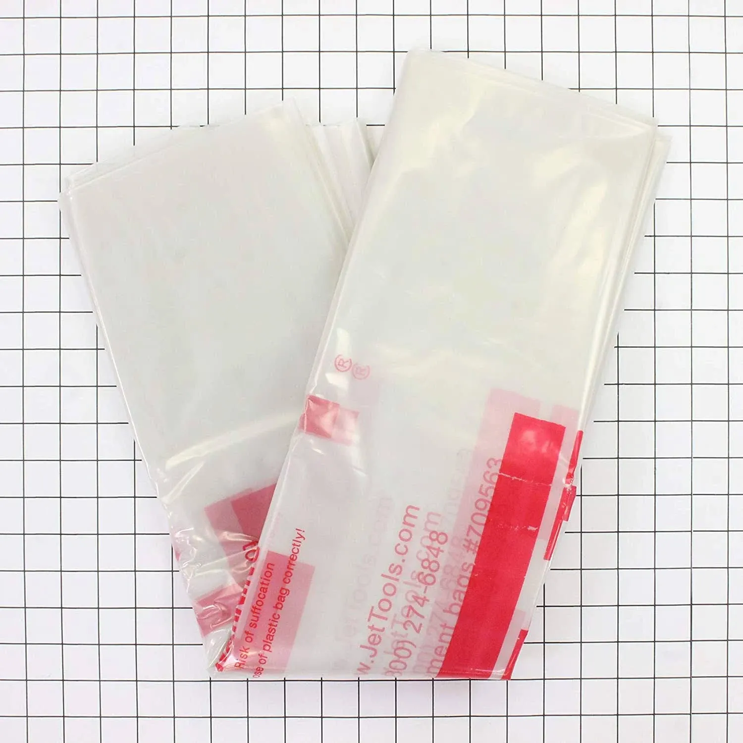 JET 20-Inch Clear Plastic Collection Bags (709563)