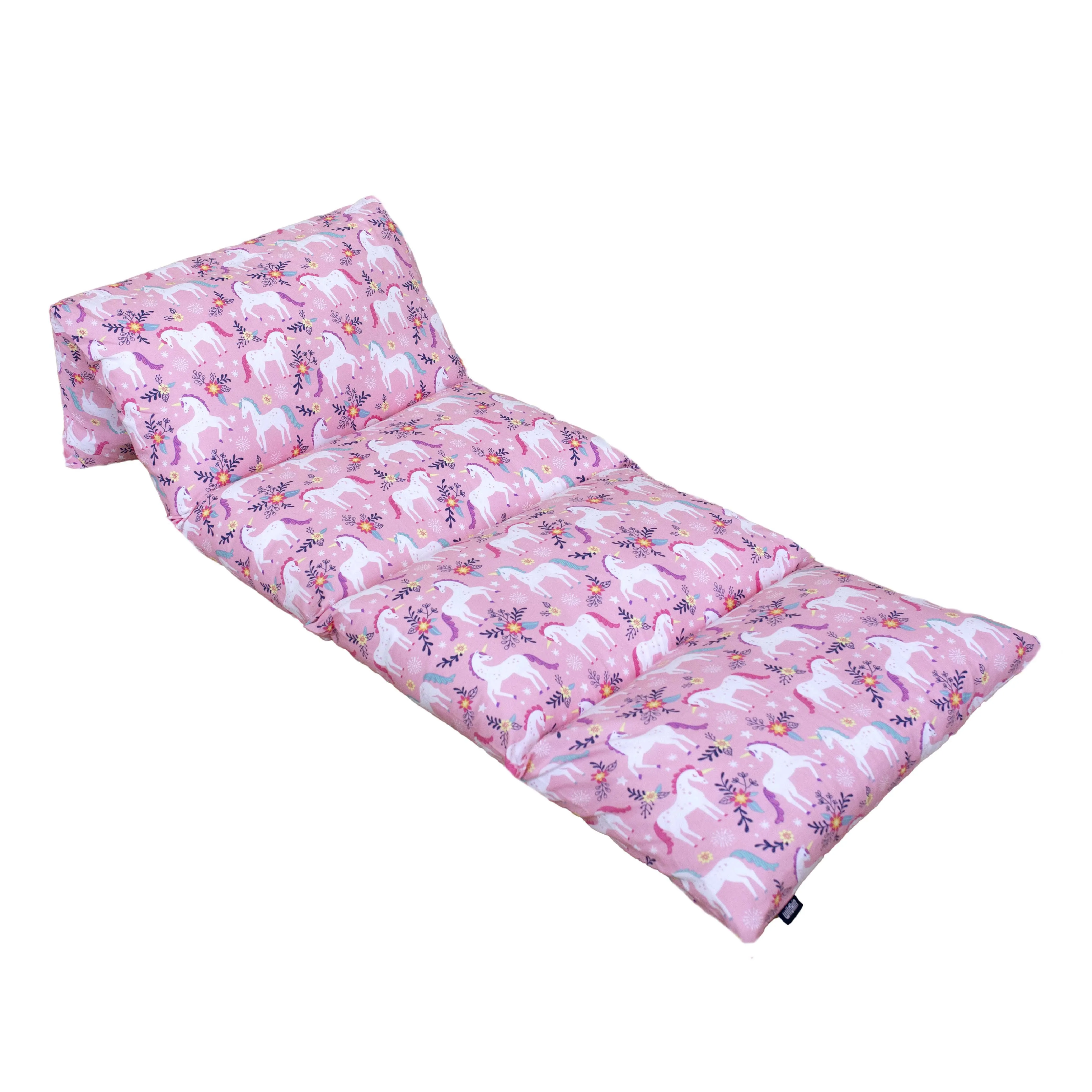 Wildkin Kids Floor Lounger: Ideal for Boys and Girls, Travel-Friendly, Perfect for Sleepovers - Pillow Lounger for Kids, Requires Standard Size Pillows Not Included (Magical Unicorns)