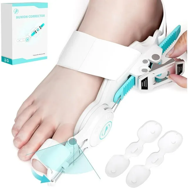 Kutain Upgraded Bunion Corrector for Women & Men, Orthopedic Bunions Correction with Non-Slip Big Toe Separators, Adjustable Bunion Splint Suitab