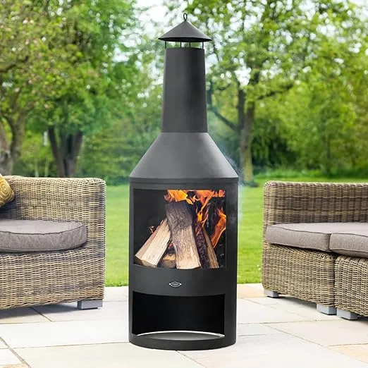 Harrier Chiminea Fire Pit: Modern Design for Outdoor Patios in Small, Medium, &amp;