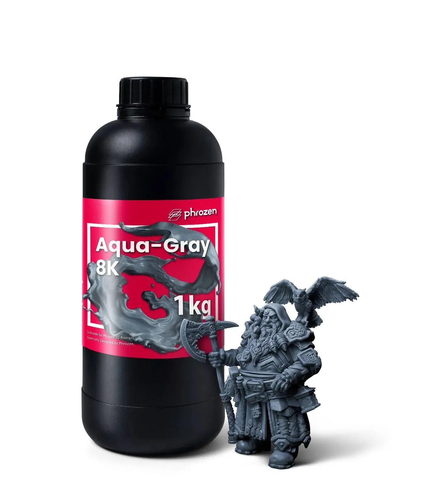 Aqua 8K 3D Printing Resin, Highly Detailed 3D Models &amp; Works 8K 3D,Red Clay, 1Kg