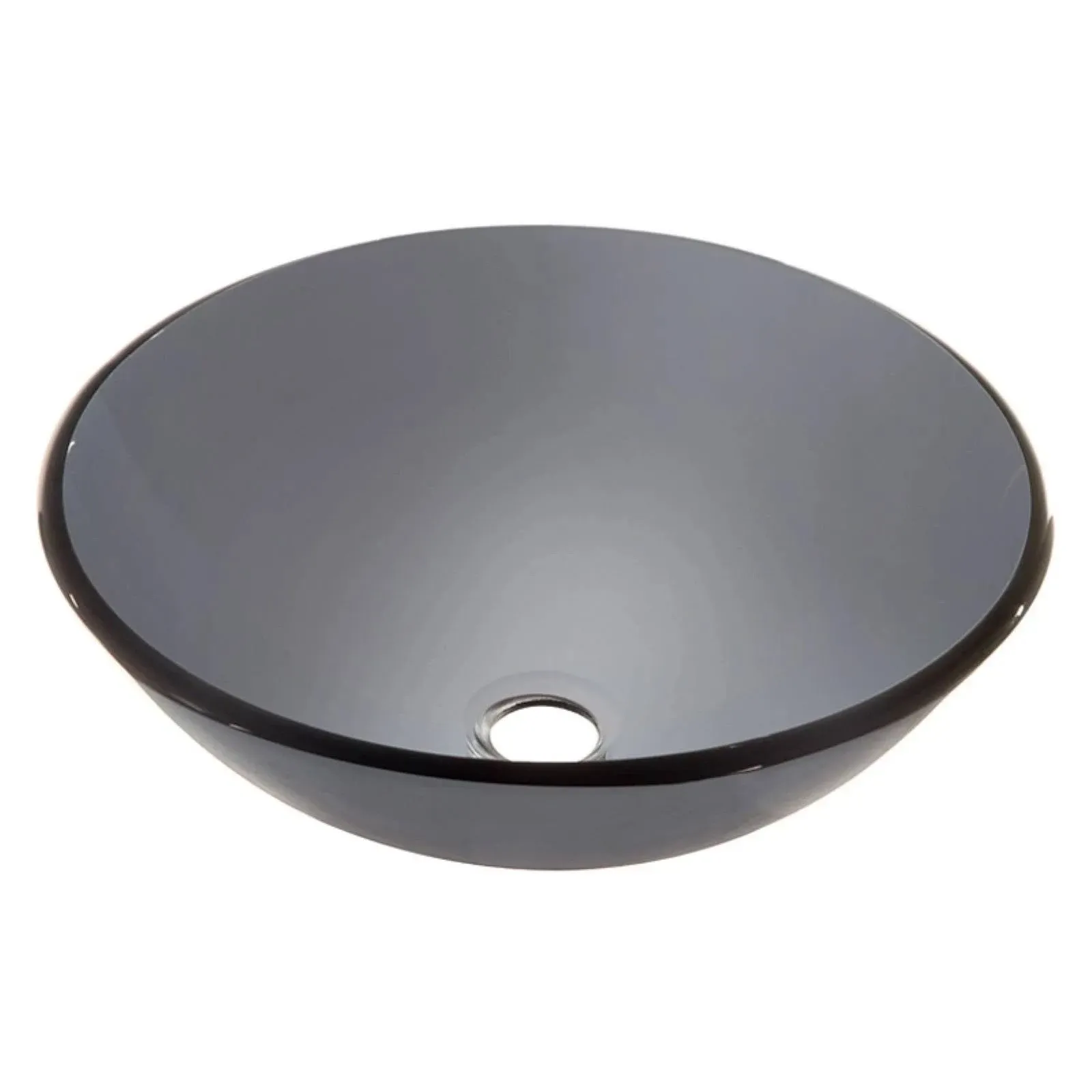 Dawn GVB84027RD Tempered Glass Vessel Sink-Round Shape, Gray