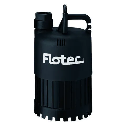 Flotec 4/10 HP 3000 gph Thermoplastic Switchless Switch Bottom AC Submersible Utility Pump