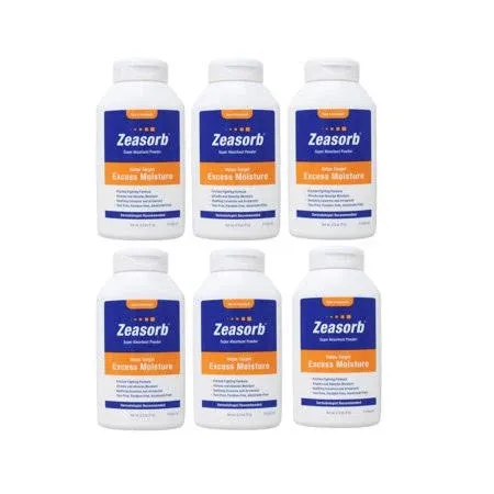 Zeasorb Prevention Super Absorbent Powder - 2.5 oz, Pack of 6