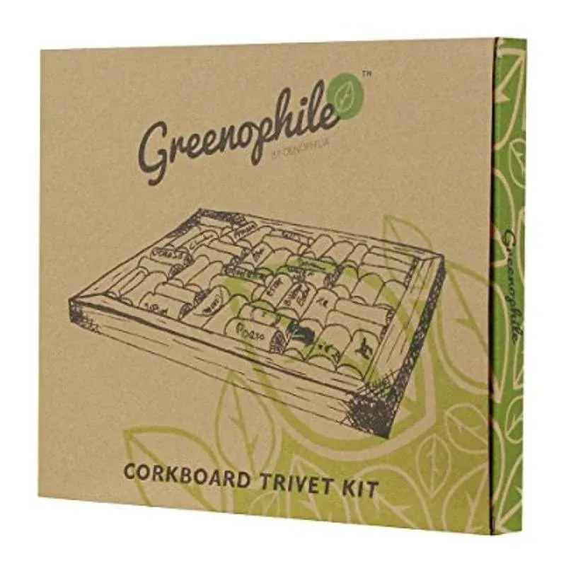 Oenophilia Corkboard Trivet Kit Bamboo