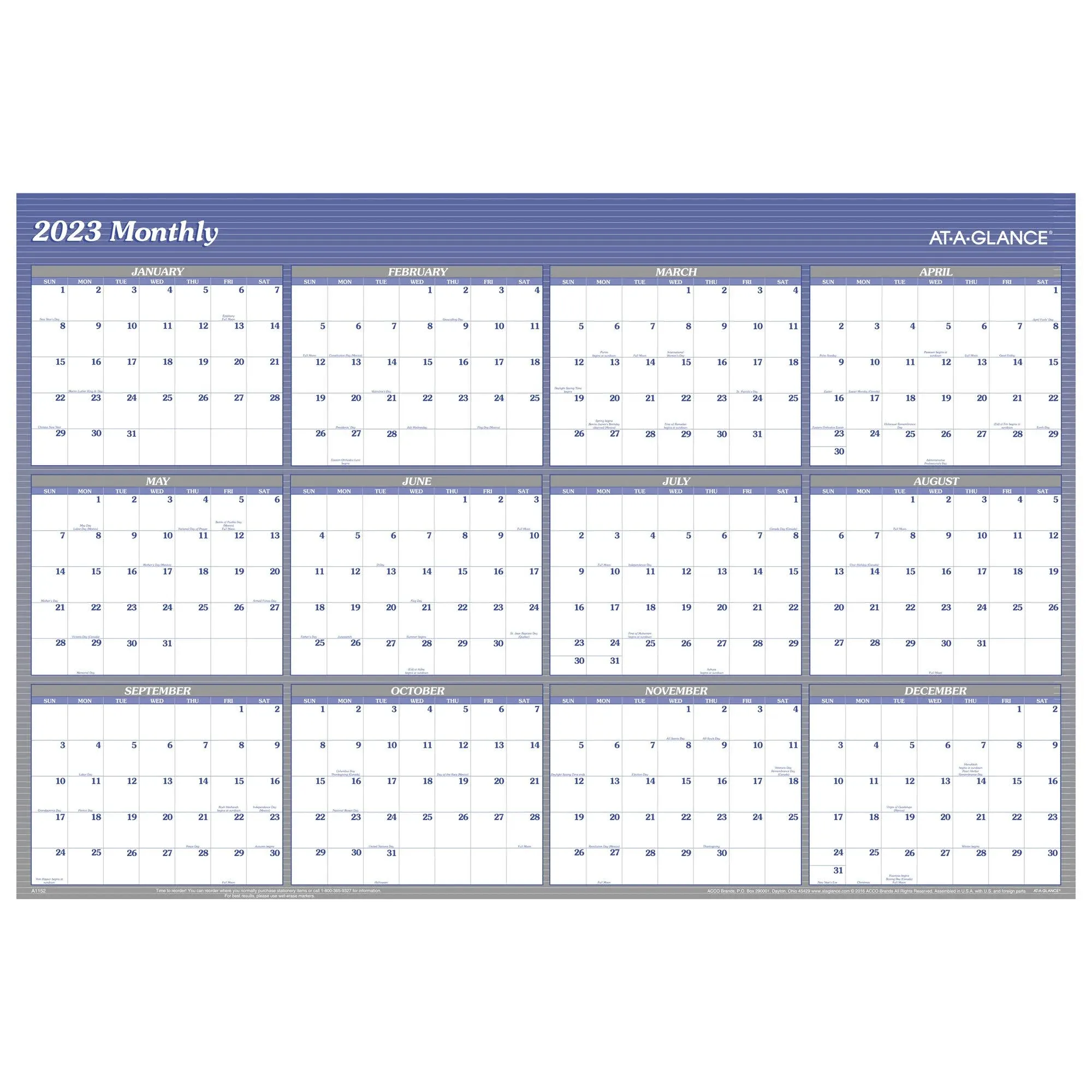 Vertical/Horizontal Erasable Quarterly/Monthly Wall Planner, 32 x 48, 12-Month (Jan to Dec): 2025