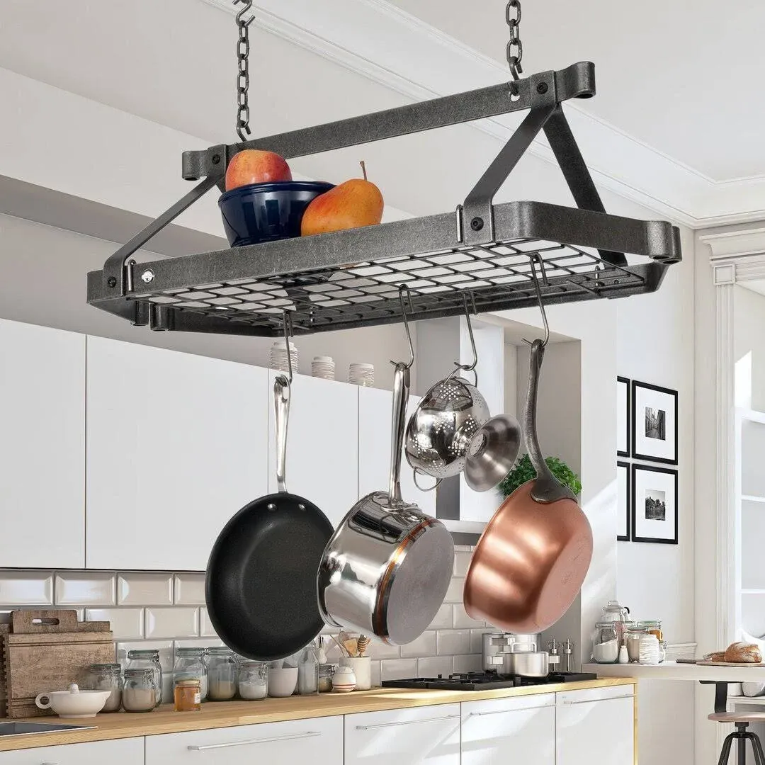 Enclume Retro Rectangle Stainless Steel Pot Rack