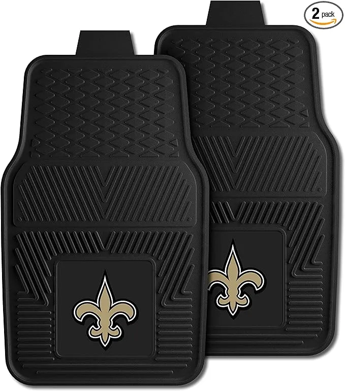 New Orleans Saints Heavy Duty 2-Piece Vinyl Floor Mats