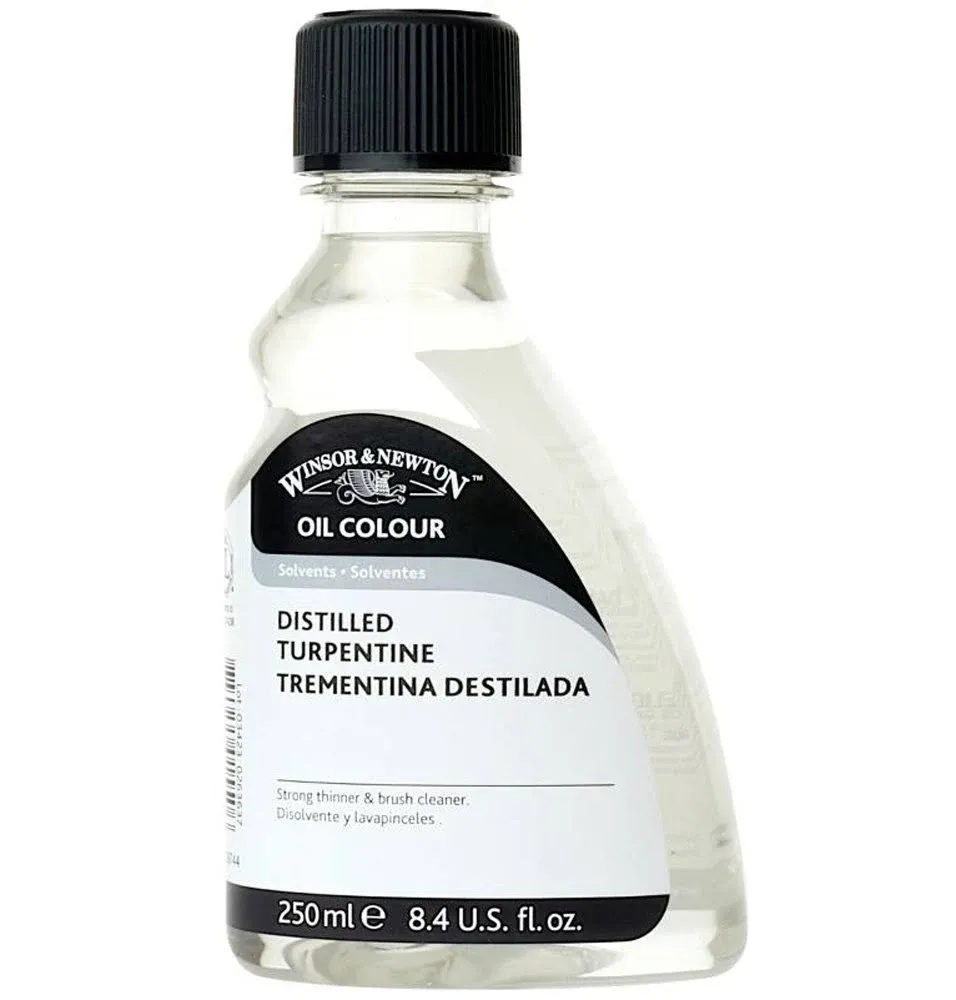 Winsor Newton Oil Alkyd Solvents English Distilled Turpentine 250 ml