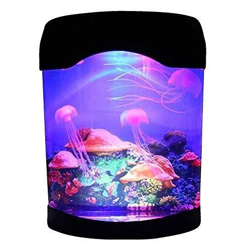 YPCOO USB Jellyfish Lamps, Electric Aquarium Tank Ocean Night Lights LED Jelly Fish Light Lamp with Color Changing for Living Room Home Bedroom Desktop Decoration Gift for Kids and Adults