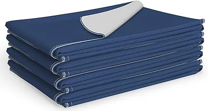 Medline Sofnit 300, Pack of 4 Large Washable Blue Underpads, 34”x 48” for use as reusable pet pads, reusable bed pads, great for dogs, cats and bunnies