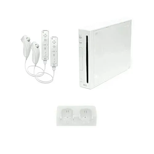 Nintendo  Wii Game Console System Bundle Online with GameCube Port - White - Excellent