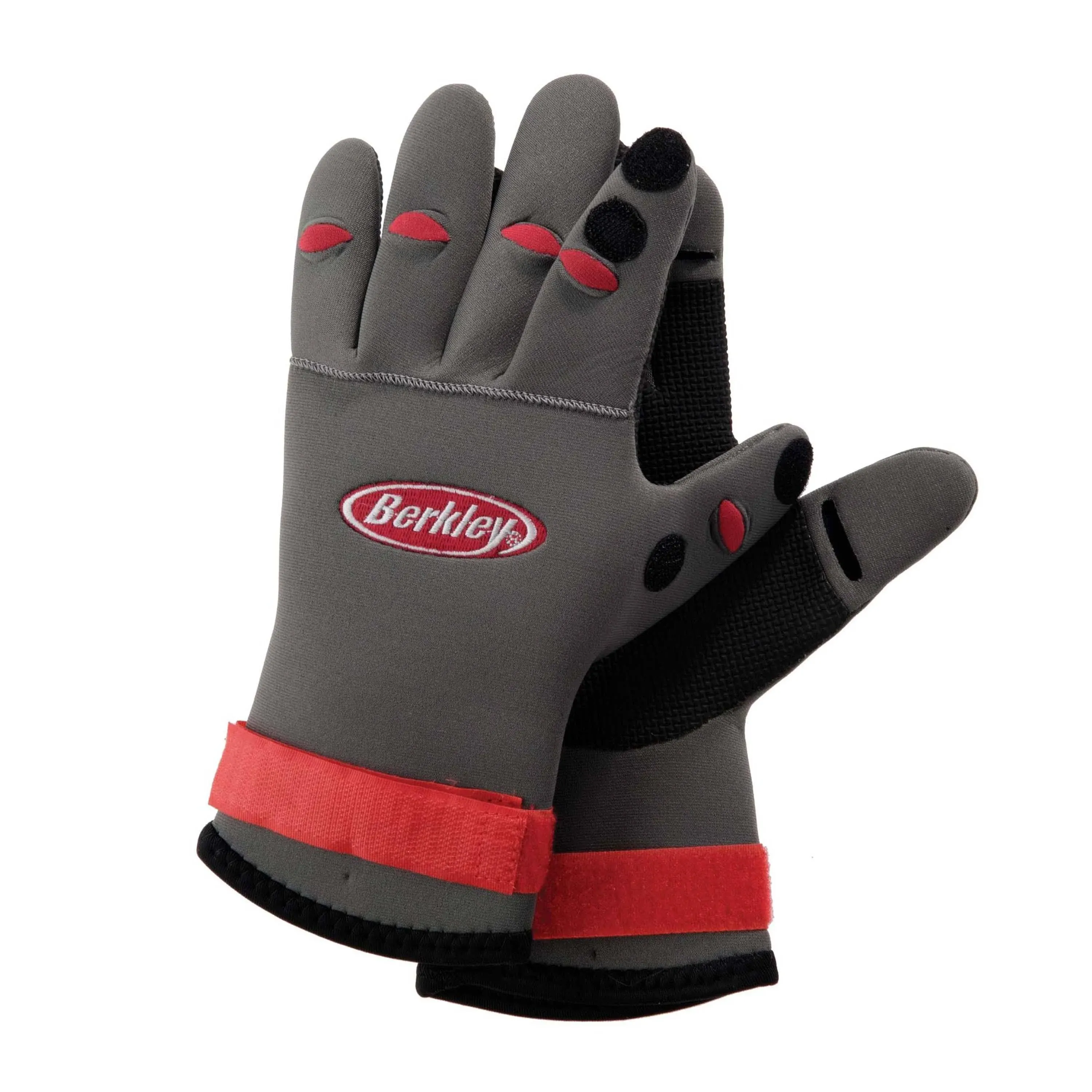 Berkley BTNFGG NEOPENE FISH GRIP GLOVES Neoprene Fishing Gloves, Grey