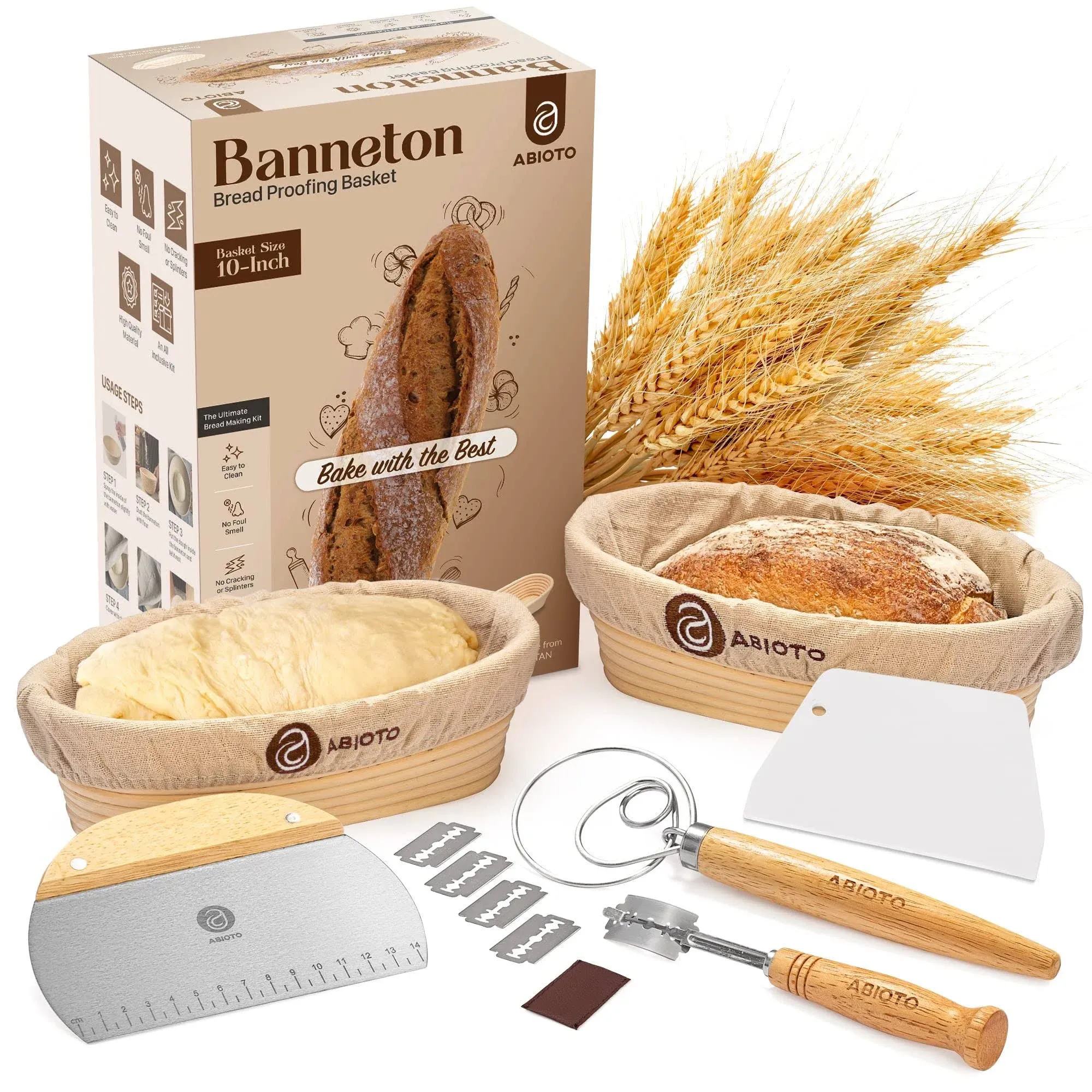 Sourdough Bread Proofing Baskets and Baking Supplies, A Complete Bread Making...