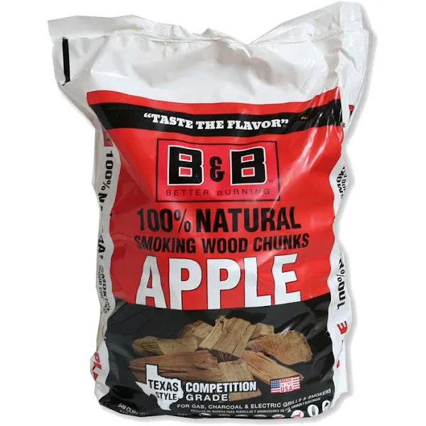 B&B Charcoal All Natural Apple Wood Smoking Chunks 549 cu