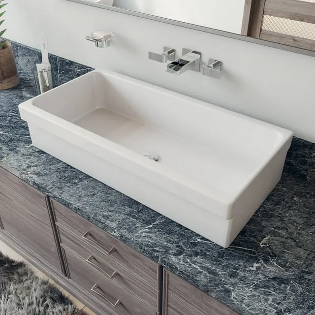 ALFI Brand AB36TR 36" Above Mount Fireclay Bath Trough Sink