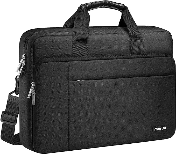 Laptop Shoulder Messenger Bag Compatible with MacBook Pro 16&#034; 2023-2019 Black