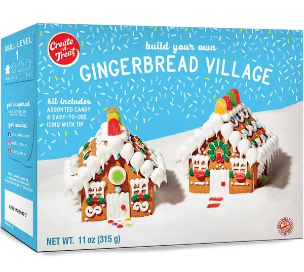 Create A Treat Build Your Own Gingerbread Village Christmas House Kit 1.66 Lbs.