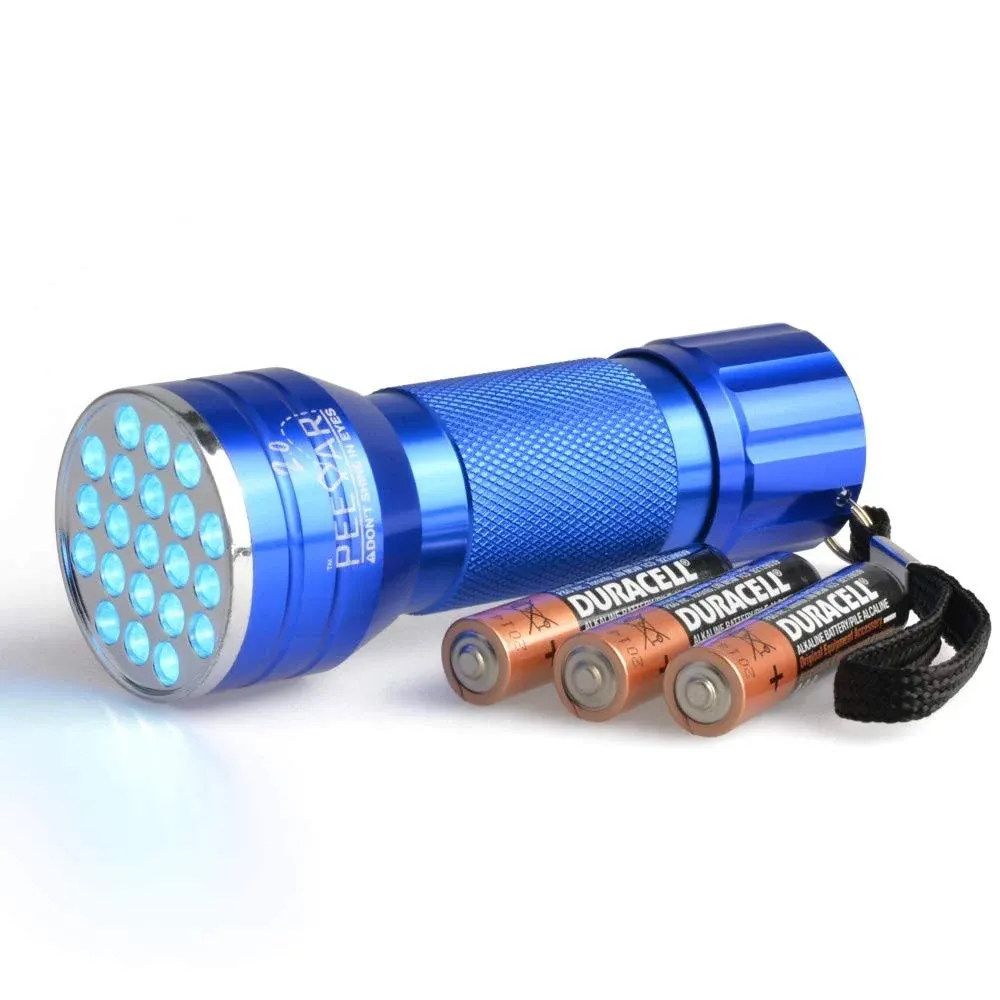 PeeDar 2.0 UV Pet Urine Detector Black Light Flashlight + Cat &