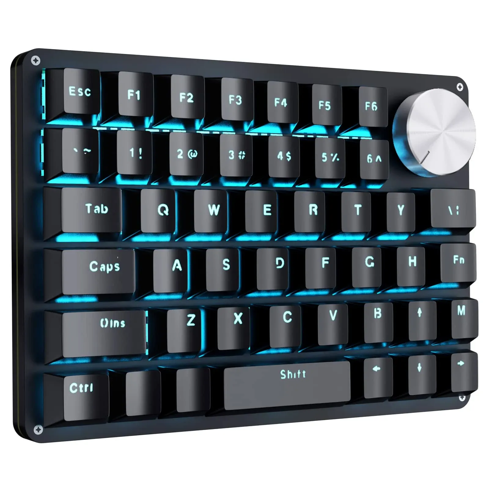 Koolertron One Handed Mechanical Gaming Keyboard, Programmable Keypad,Rotating