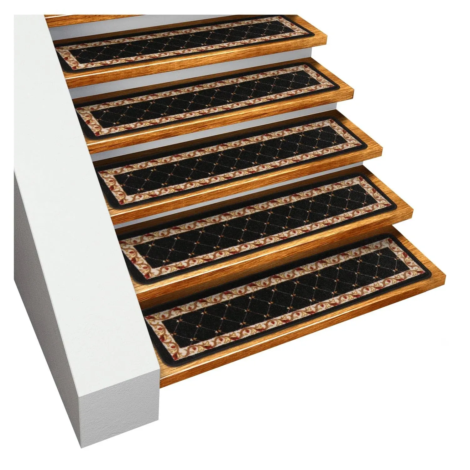 House, Home and More Set of 15 Skid-Resistant Carpet Stair Treads