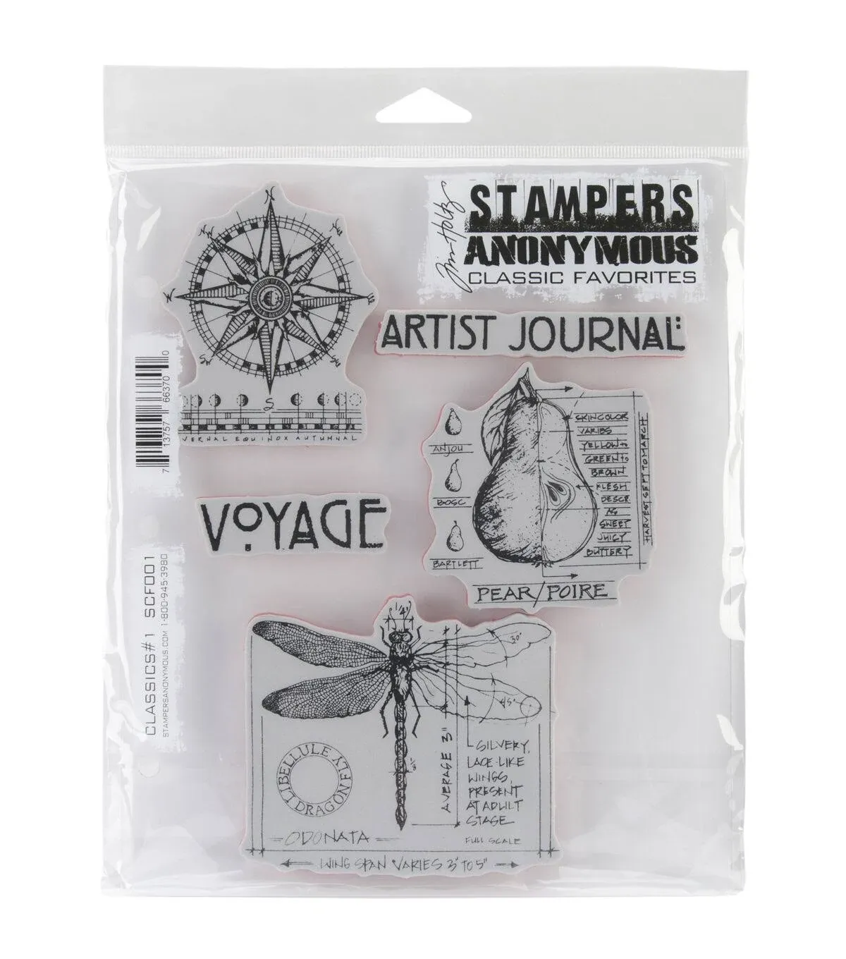 Stampers Anonymous Cling Stamps 7"X8.5" Classics #1