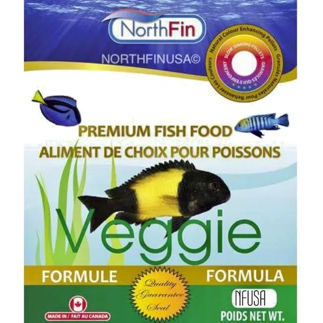 Northfin Fish Food Veggie Formula Slow Sinking Pellets (1mm 250g)