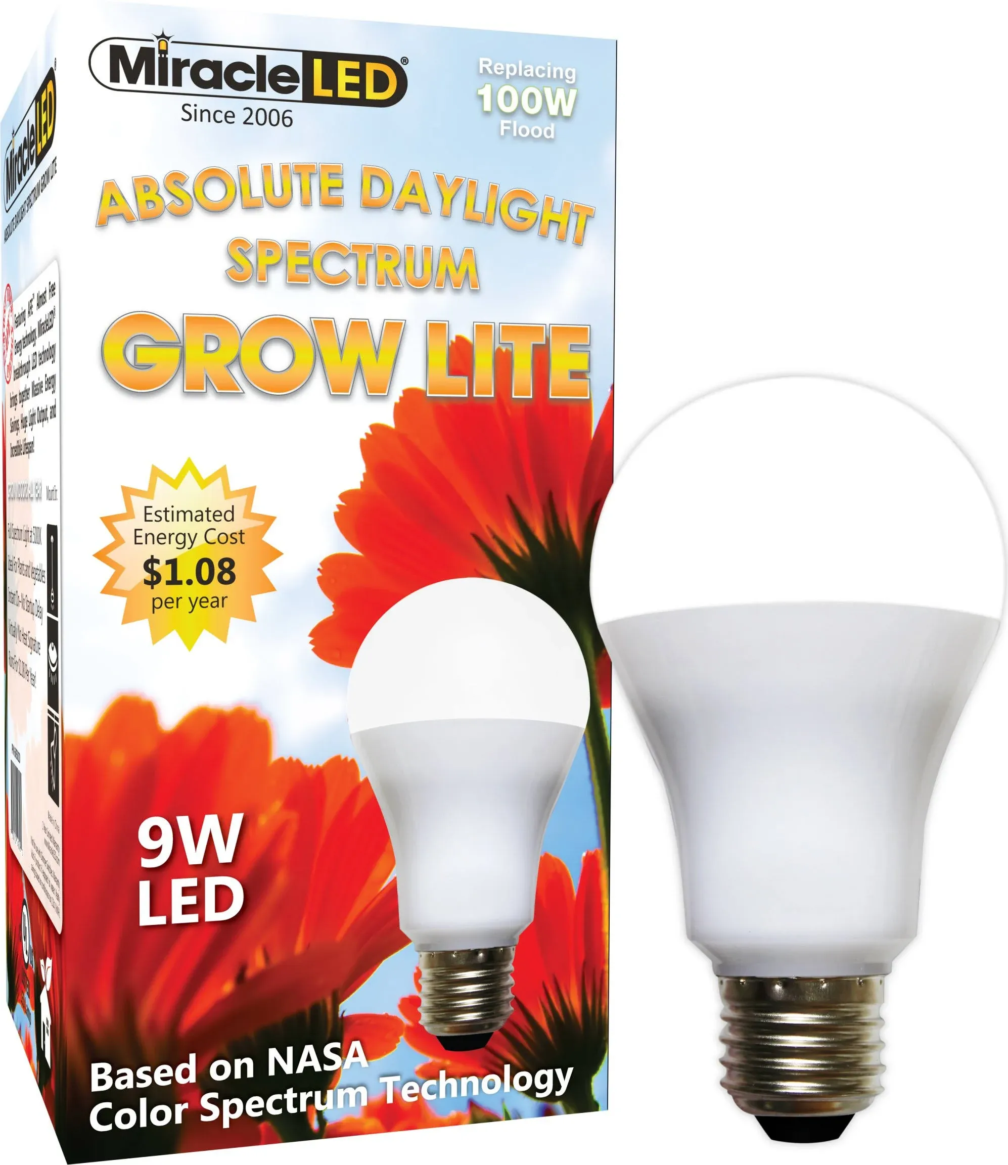 Miracle LED Absolute Daylight Spectrum Grow Lite - replaces Up to 100W