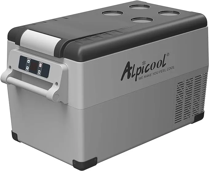 Alpicool CF55 Portable Freezer,12 Volt Refrigerator, 58 Quart (55 Liter) Fast Cooling 12V Car Fridge Freezer -4℉~68℉, Car Cooler, 12/24V DC and 100-240V AC for Outdoor, Camping, RV, Truck, Boat