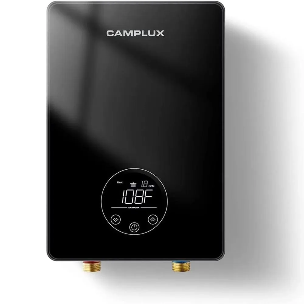 Camplux Tankless Hot Water Heater Electric Point of Use - Black