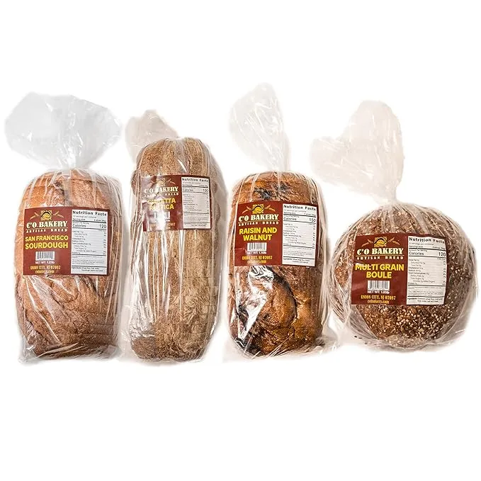 C'O BAKERY C'O Bakery Artisan Bread - Handmade, All Natural, High Fiber, Sliced Loaf Multipacks (Variety Bundle 4 Loaves) Sourdough, Ciabatta, Multi Grain Boule, Raisin & Walnut 4 Piece Set