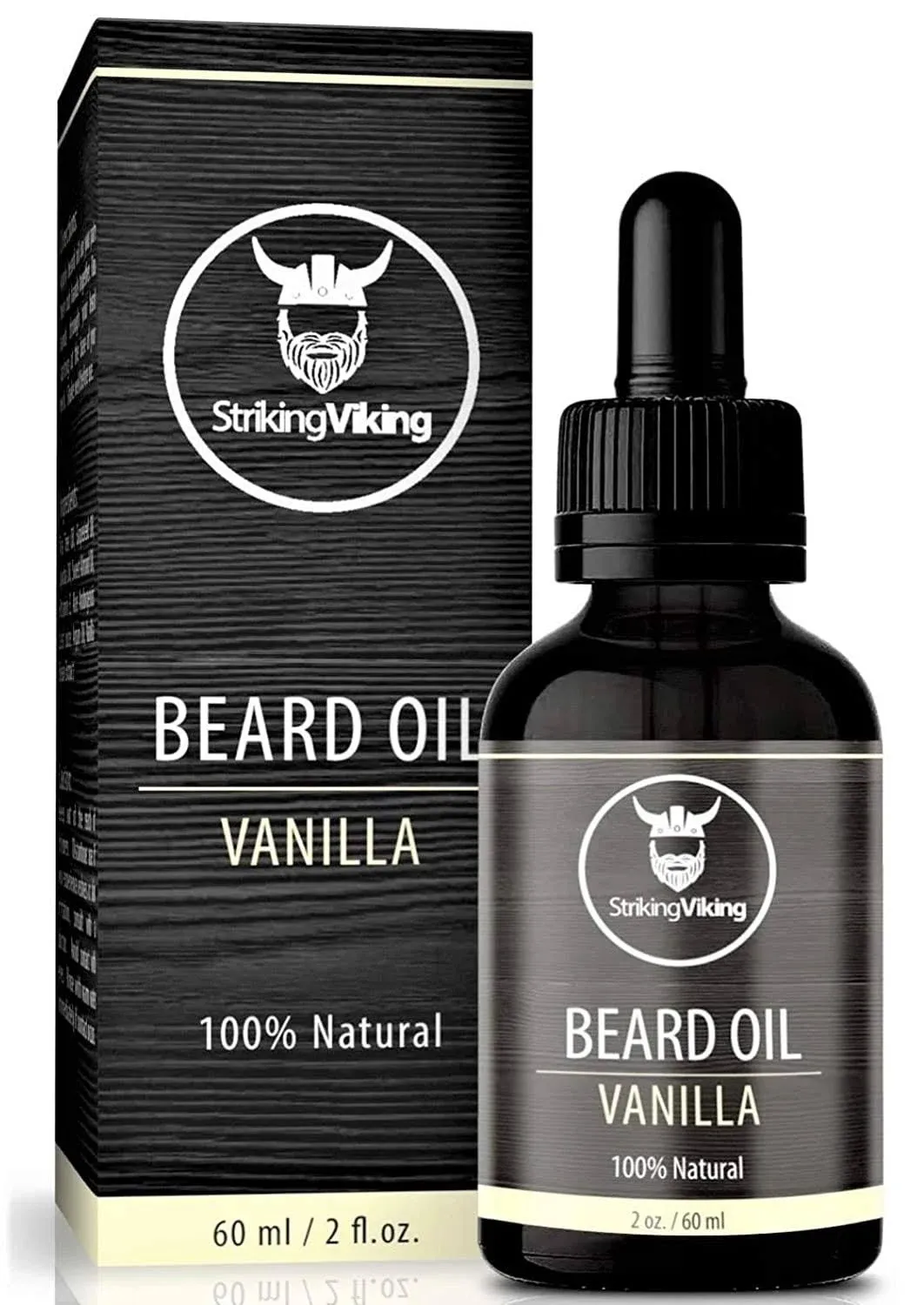 Striking Viking Vanilla Beard Oil (Large 2 oz.) 100% Natural Beard Conditioner ...