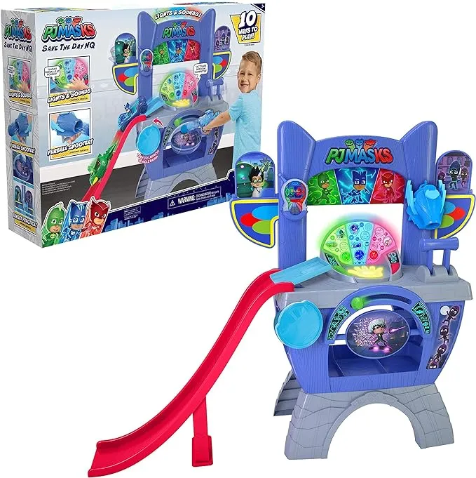 Pj Masks Saves The Day HQ 36-Inch Tall Interactive Playset with Lights and Sounds