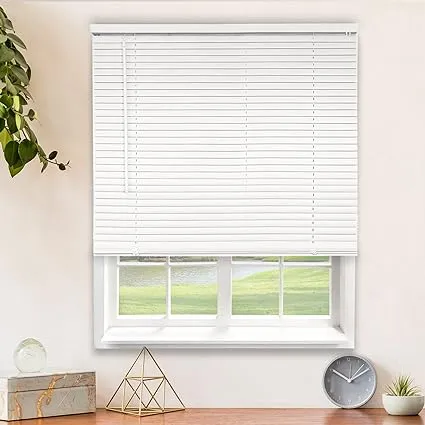 Chicology Cordless 1-Inch Vinyl Mini Blinds, Size: 23 inch x 36 inch, White