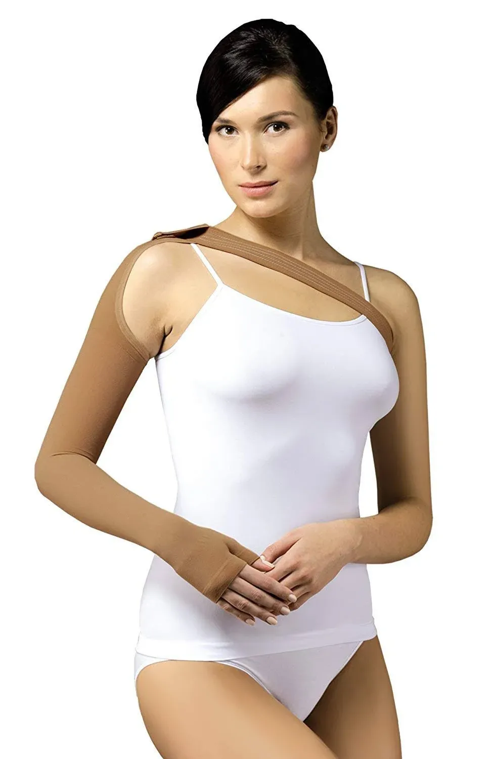 23-32 mmHg Post Mastectomy Compression Sleeve with Glove/Gauntlet, Medical Class ...