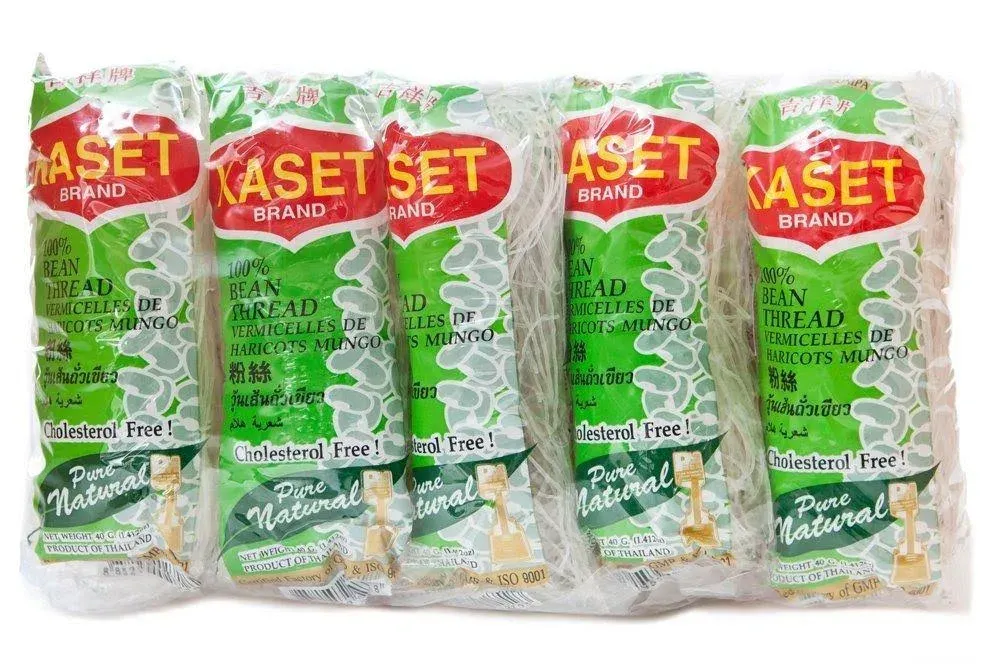 Kaset Bean Thread Glass Noodles 1.41 Oz 40 G x 10 From Thailand BIG PACK