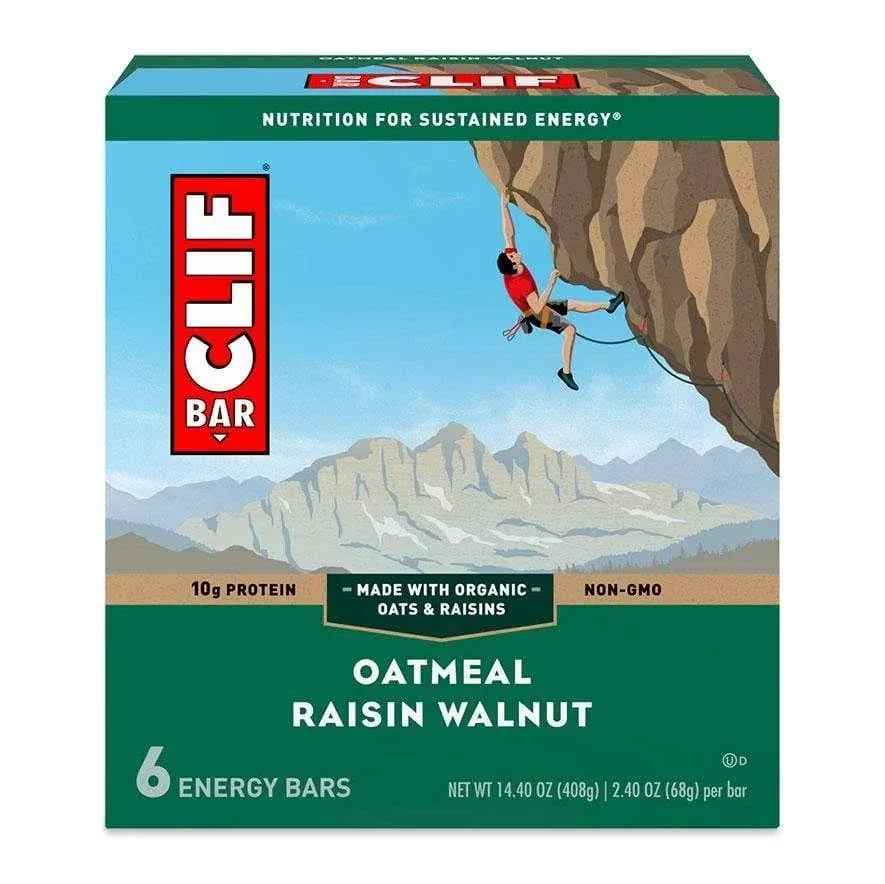 Clif Bar Energy Bars, Oatmeal Raisin Walnut - 6 pack, 2.40 oz bars