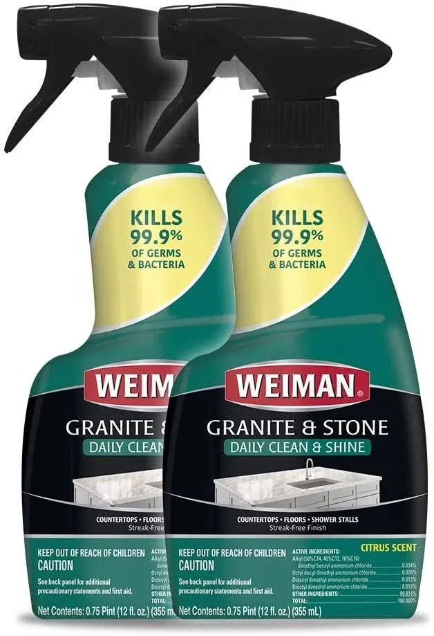 Weiman Granite Cleaner and Polish - 12 Ounce (2 Pack)