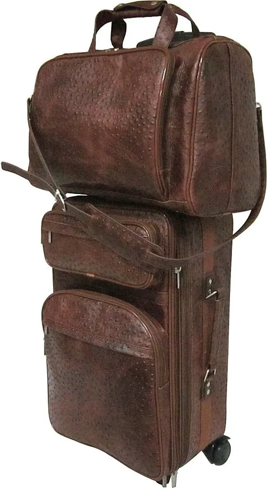 Waxy Brown Leather Two Piece Set Traveler