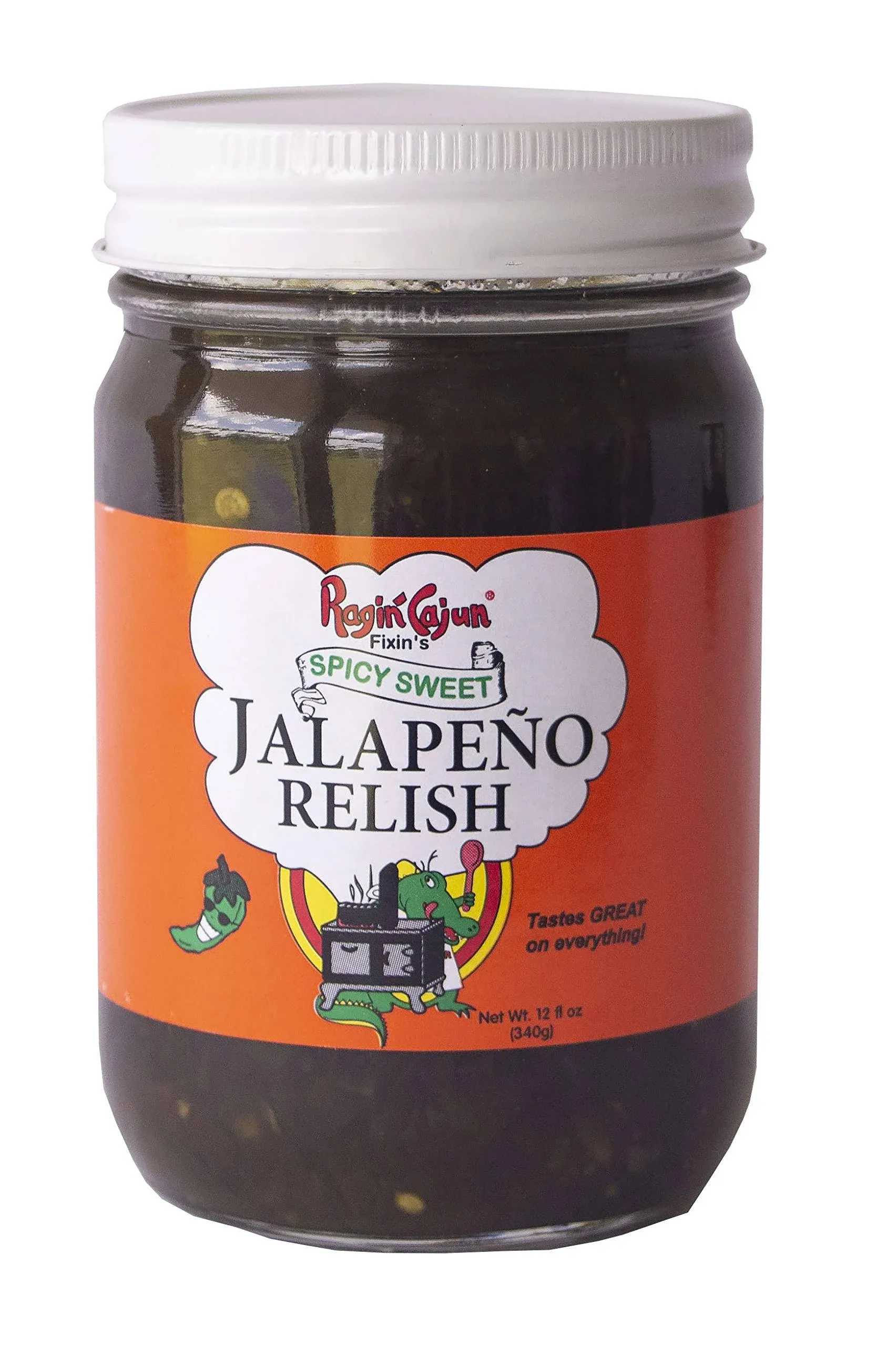 "Spicy Sweet Jalapeño Relish 12 fl oz Ragin' Cajun (Pack of 12)"