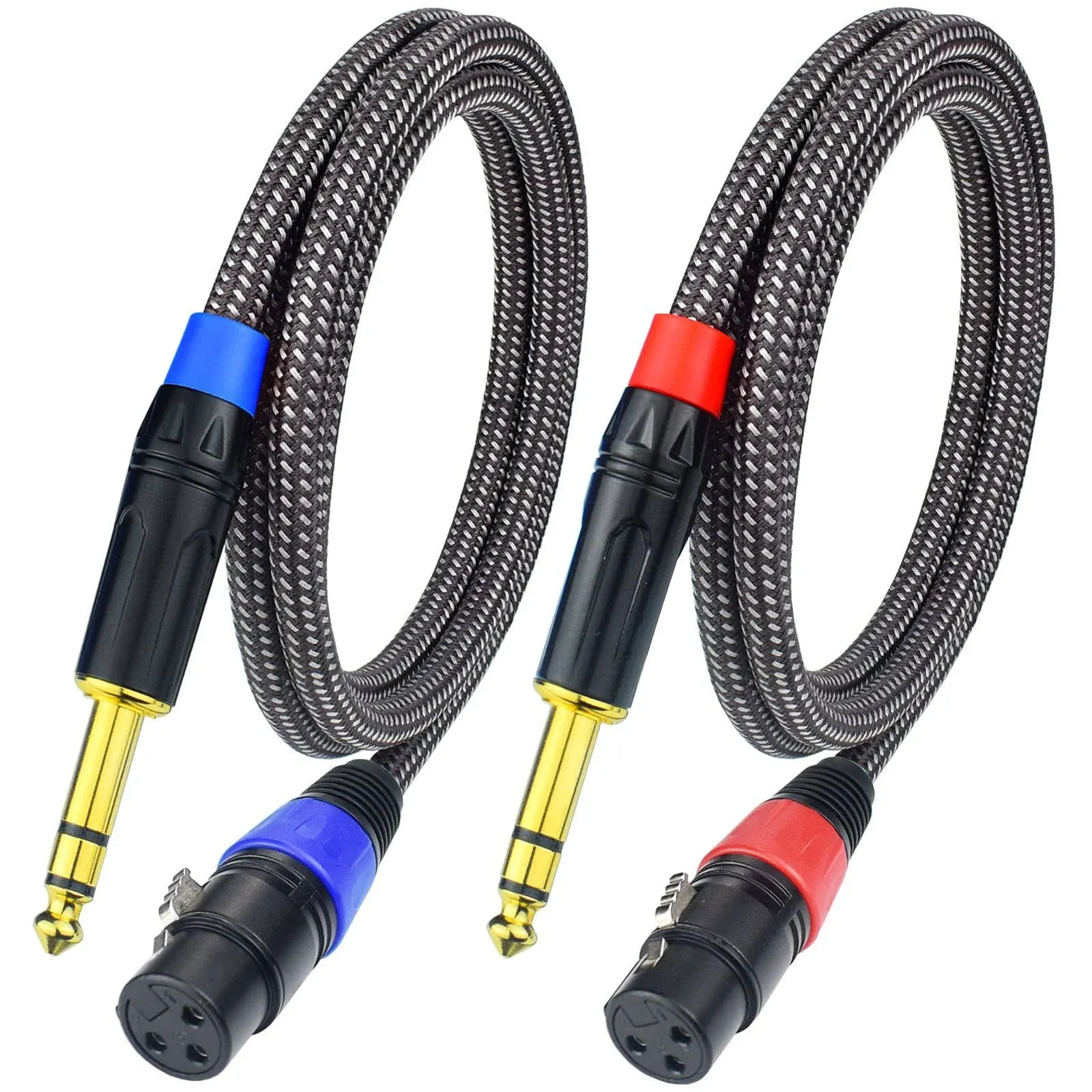 Ihurllu Balanced 1/4&#034; TRS to XLR Female Microphone Cable 10Feet 6.35mm Quarte...